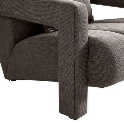 Pixton 1-Seater Fabric Sofa - Choco Brown - With 2-Years Warranty